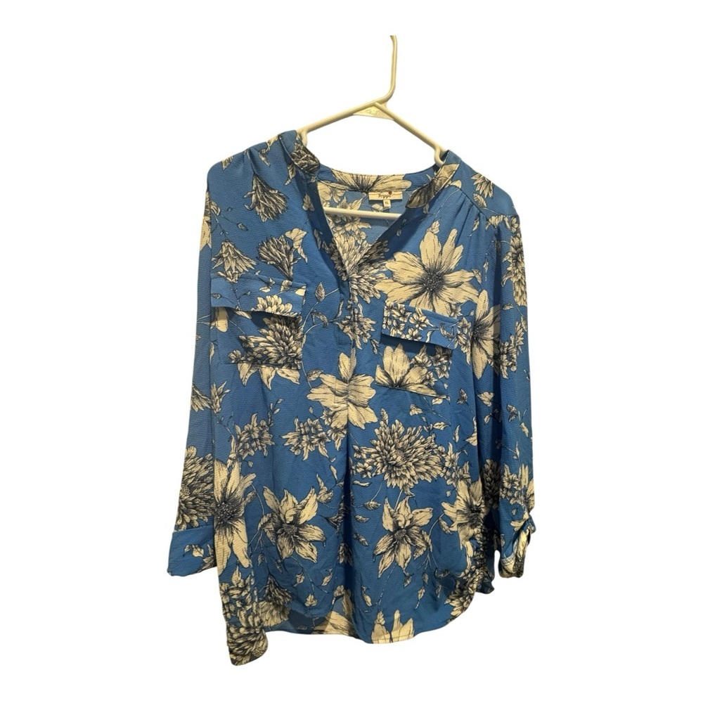 Poppi Blue Floral Blouse